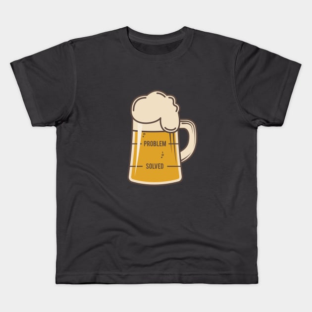 Beer Problem Solved Kids T-Shirt by Printadorable